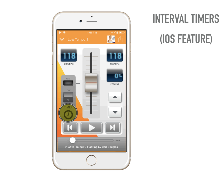 Using Interval Timers (iOS feature) Yes! Fitness Music